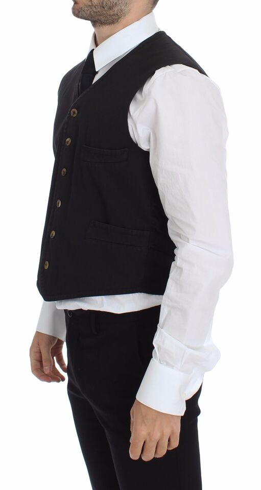 Elegante zwarte jurk vest