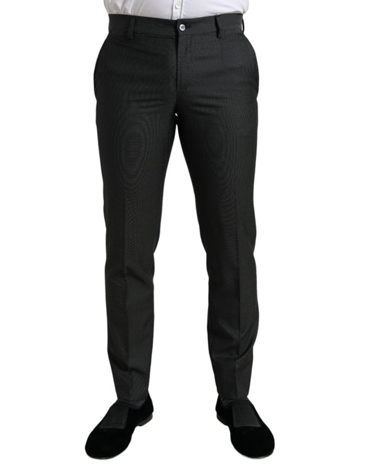 Elegante donkergrijze skinny broek