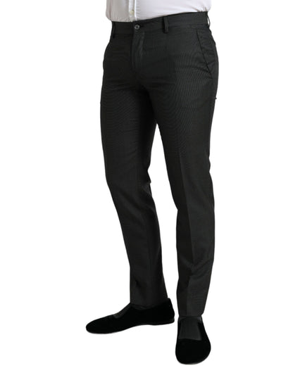 Elegante donkergrijze skinny broek