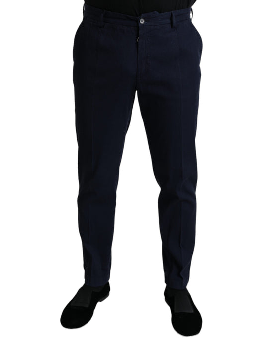 Elegante donkerblauwe skinny pantalon