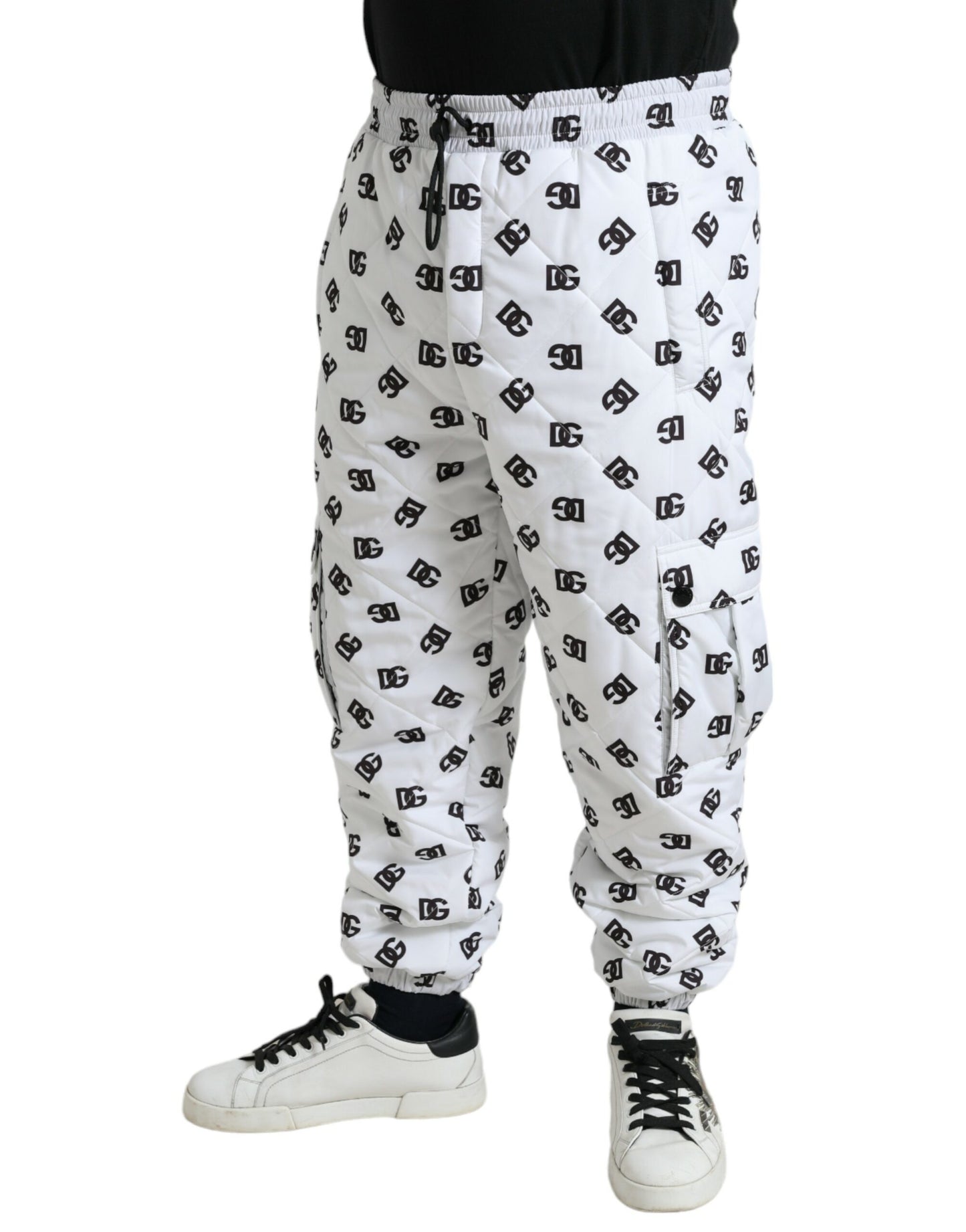 Chique witte joggingbroek met iconische DG-print