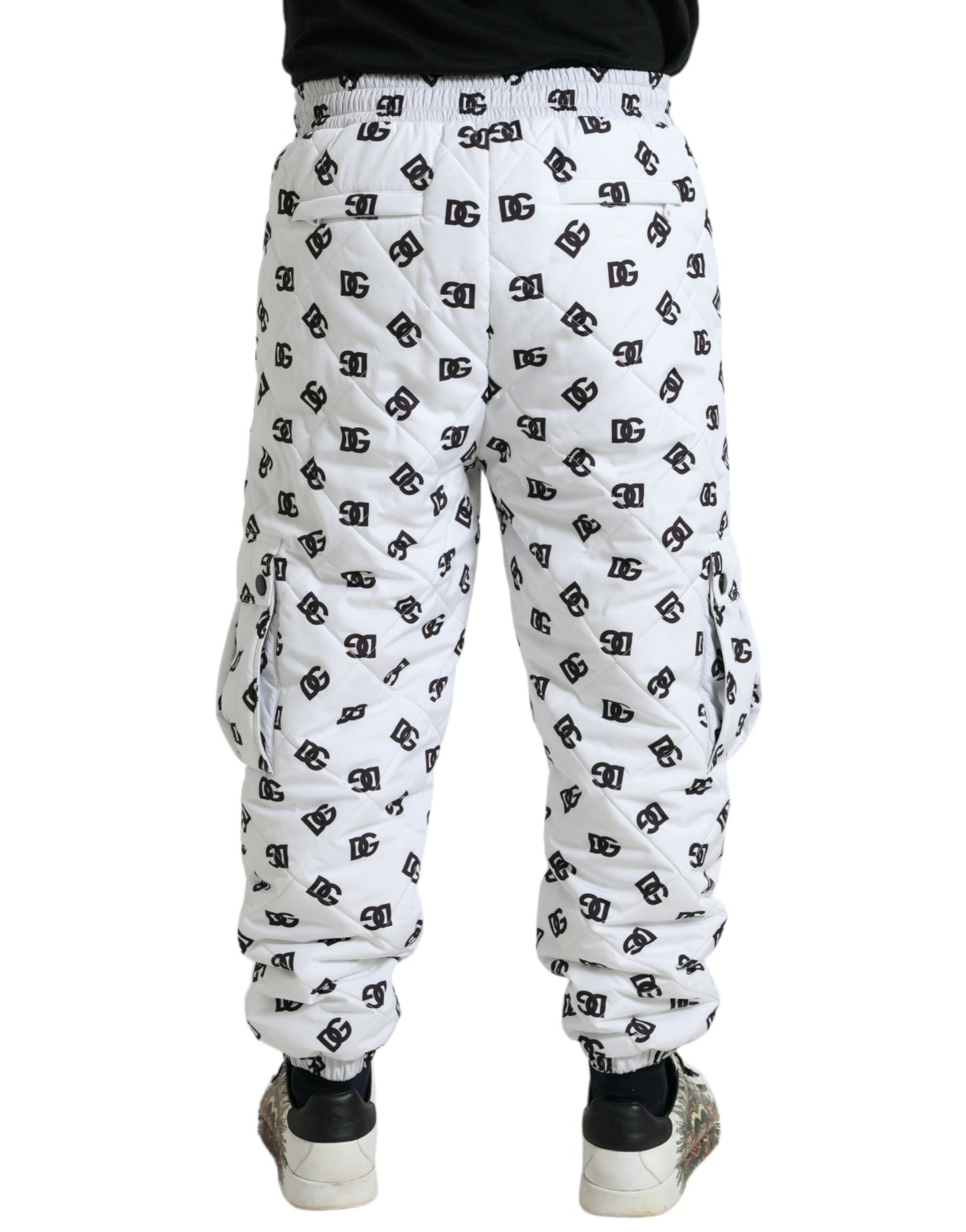 Chique witte joggingbroek met iconische DG-print