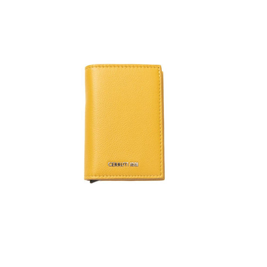 Yellow Leather Mens Wallet