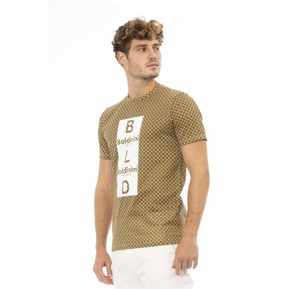 Geel katoenen heren T-shirt