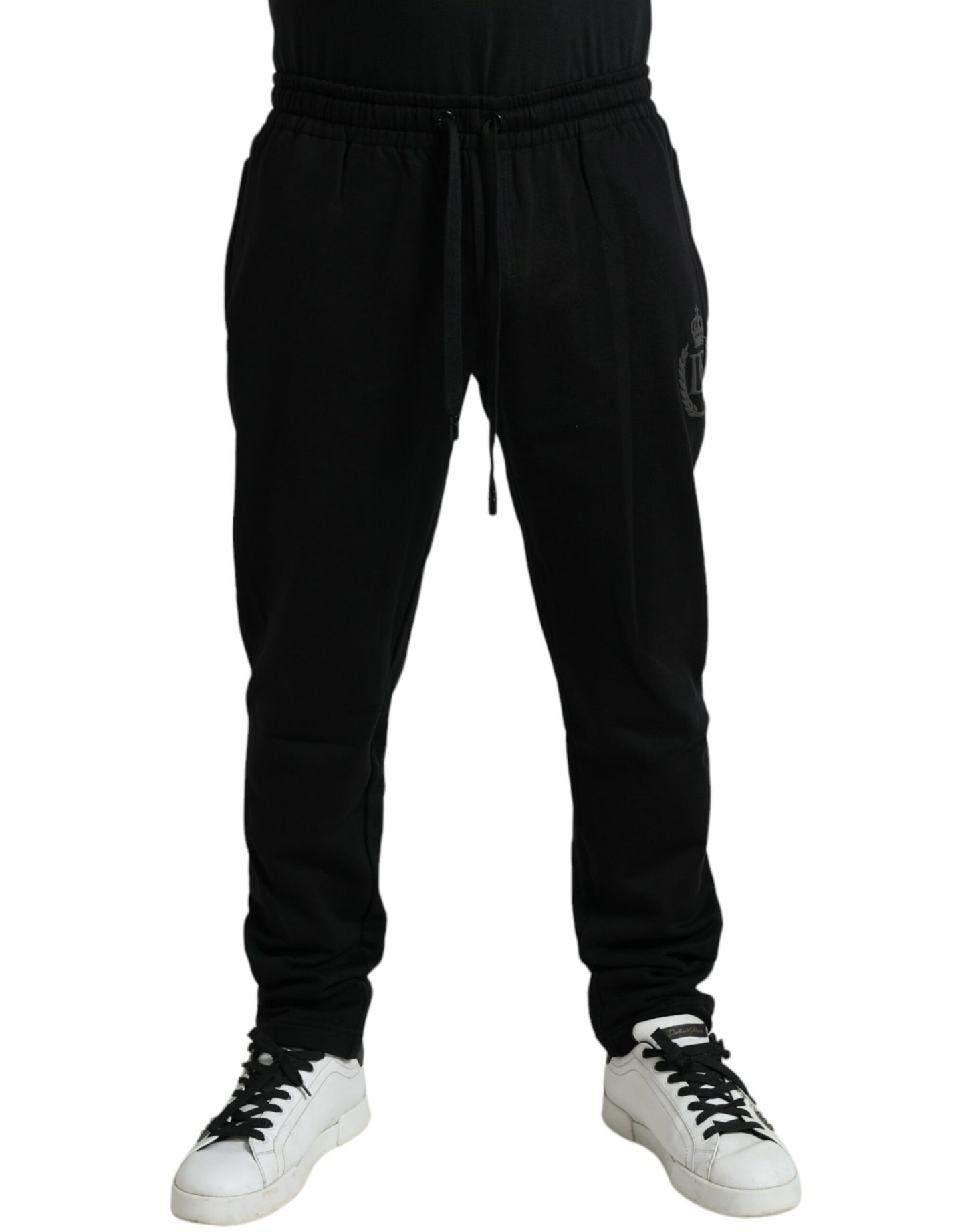 Elegant Black Cotton Jogger Pants