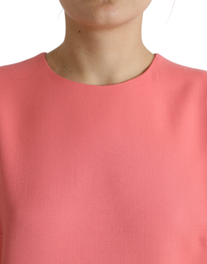 Chique roze mouwloze shift mini-jurk