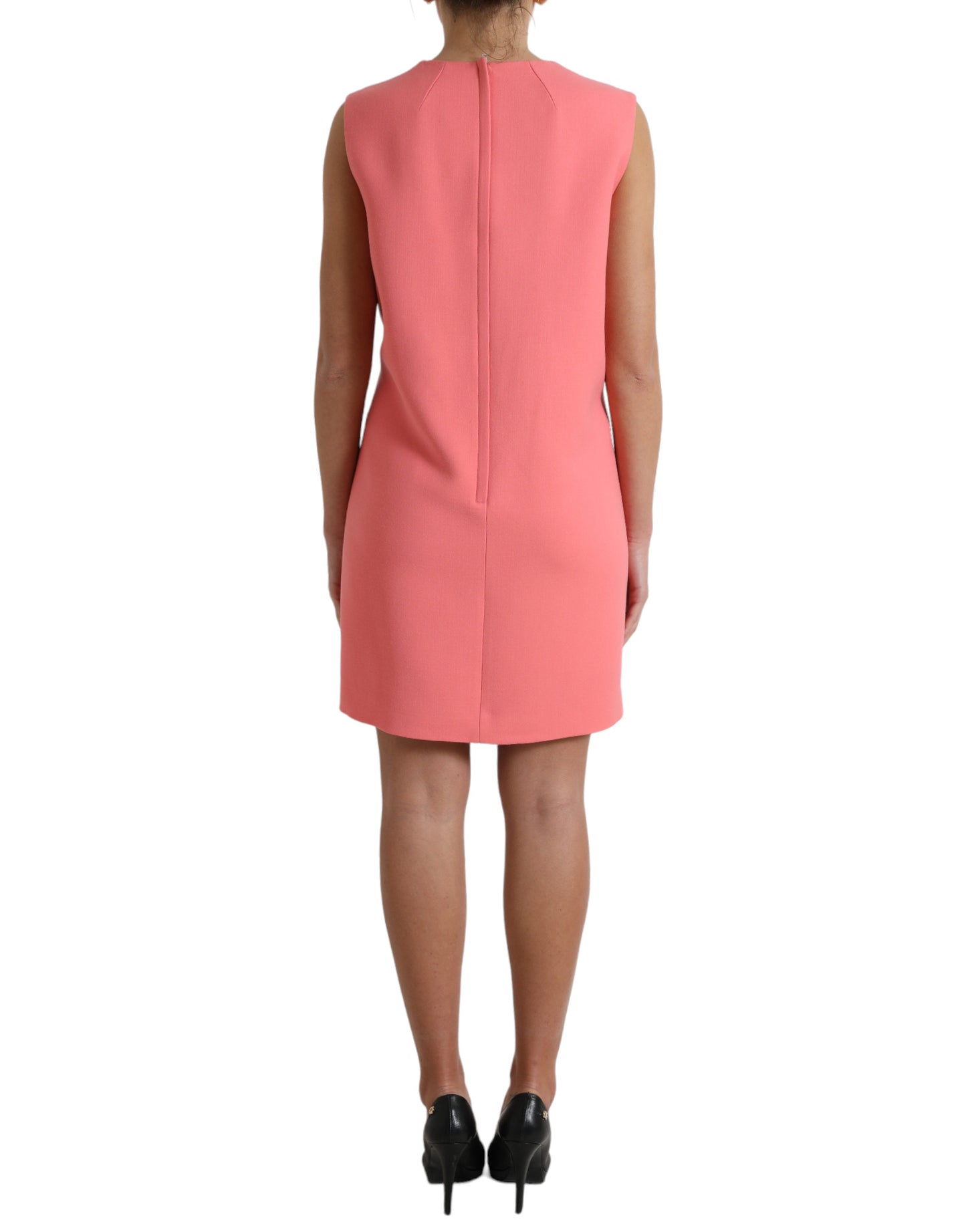 Chique roze mouwloze shift mini-jurk