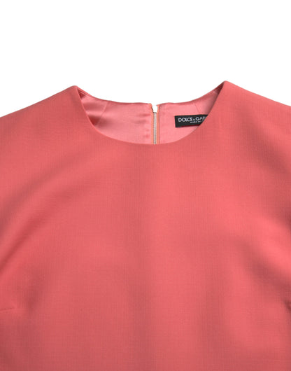 Chique roze mouwloze shift mini-jurk