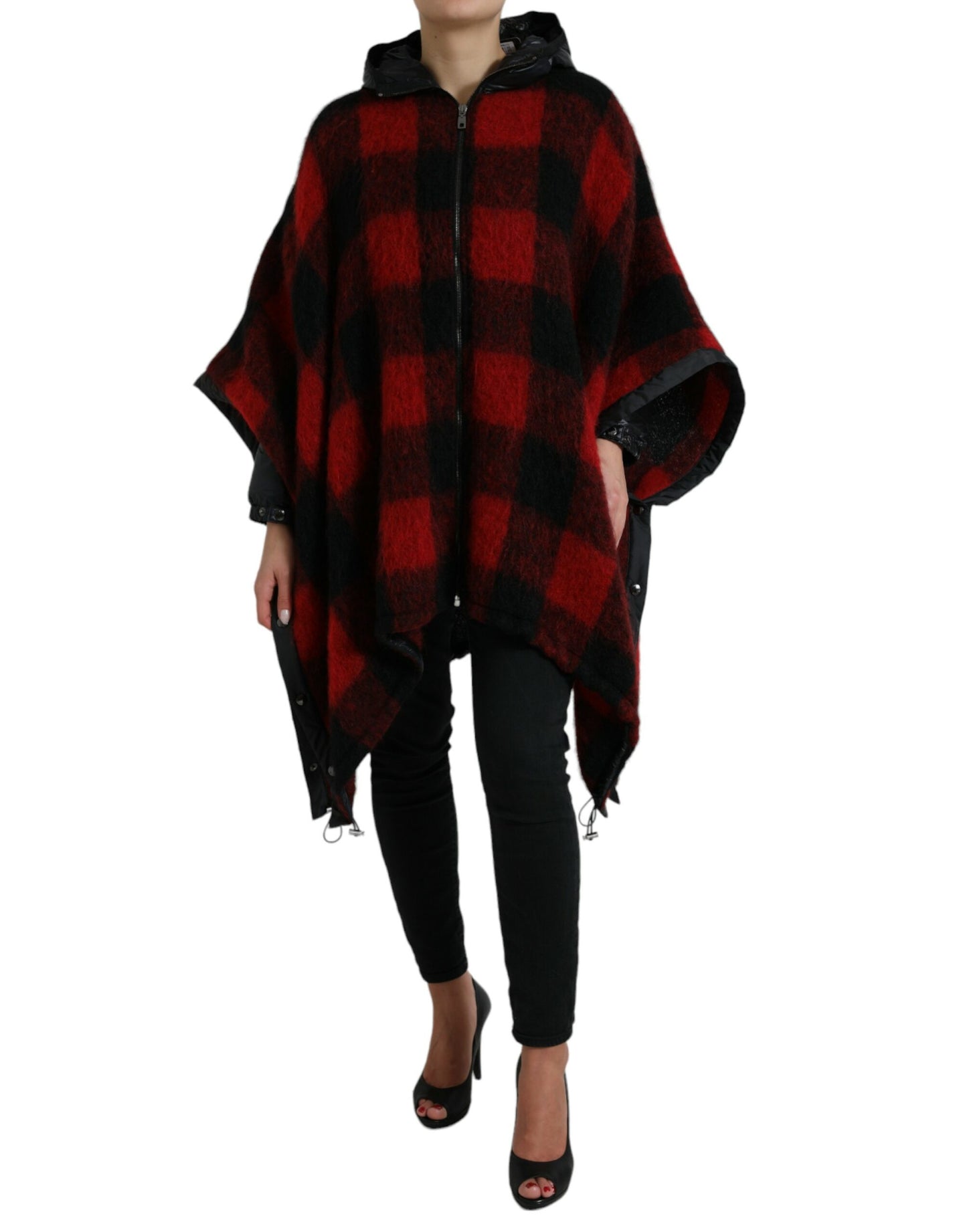 Elegante Buffalo Check Poncho-jas