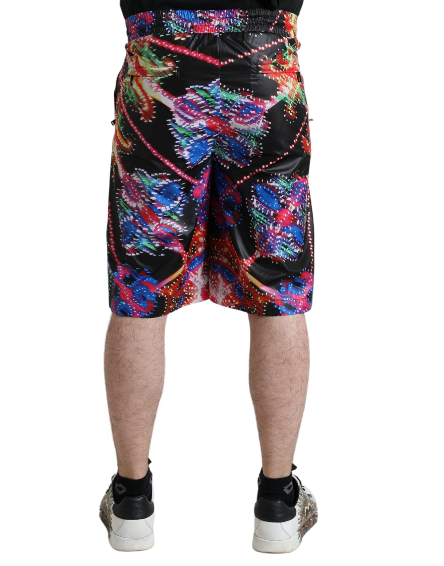 Elegante bermudashorts met lichtgevende print