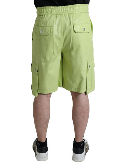 Chique lichtgroene katoenen Bermudashorts