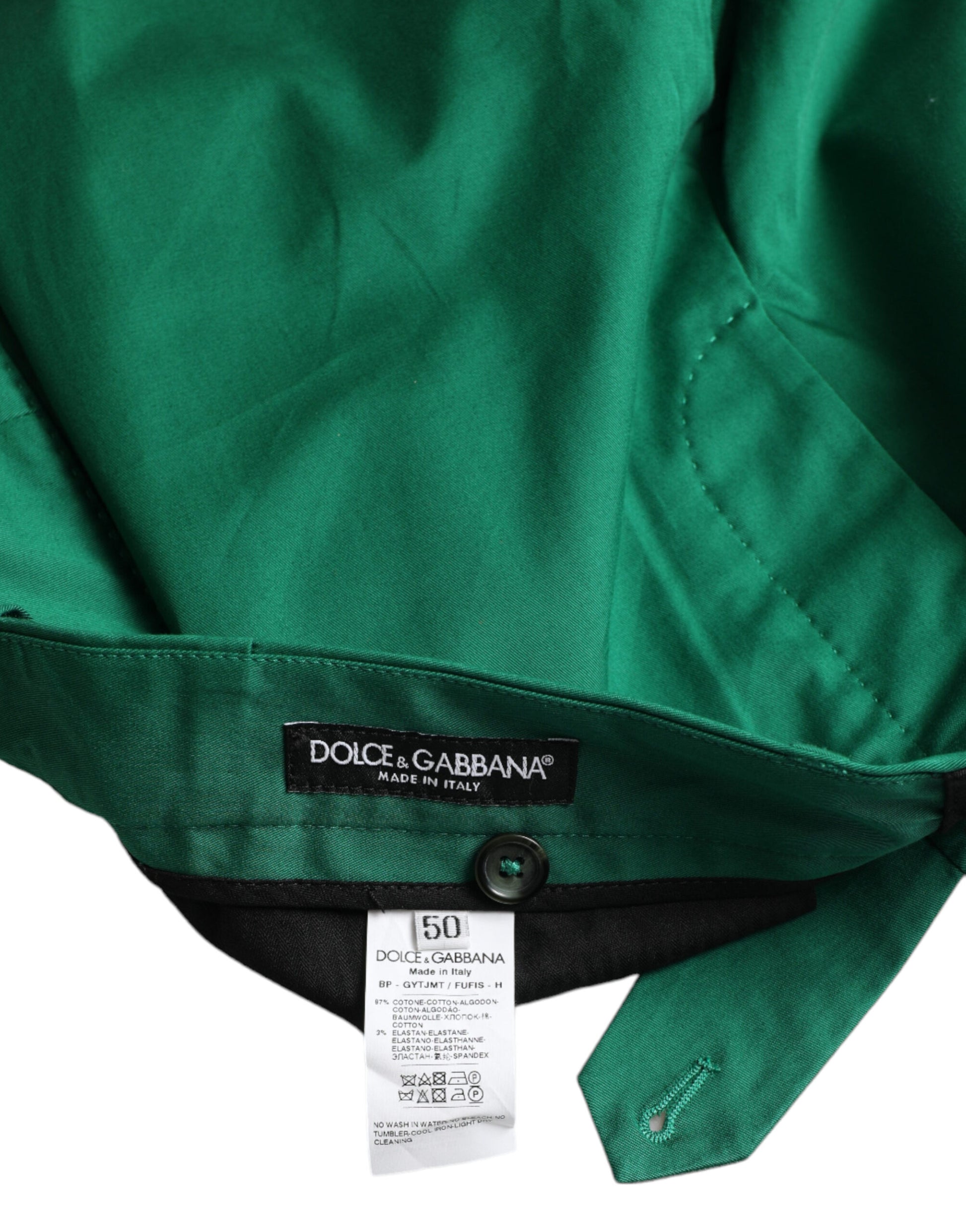 Elegante diepgroene katoenen Bermudashorts