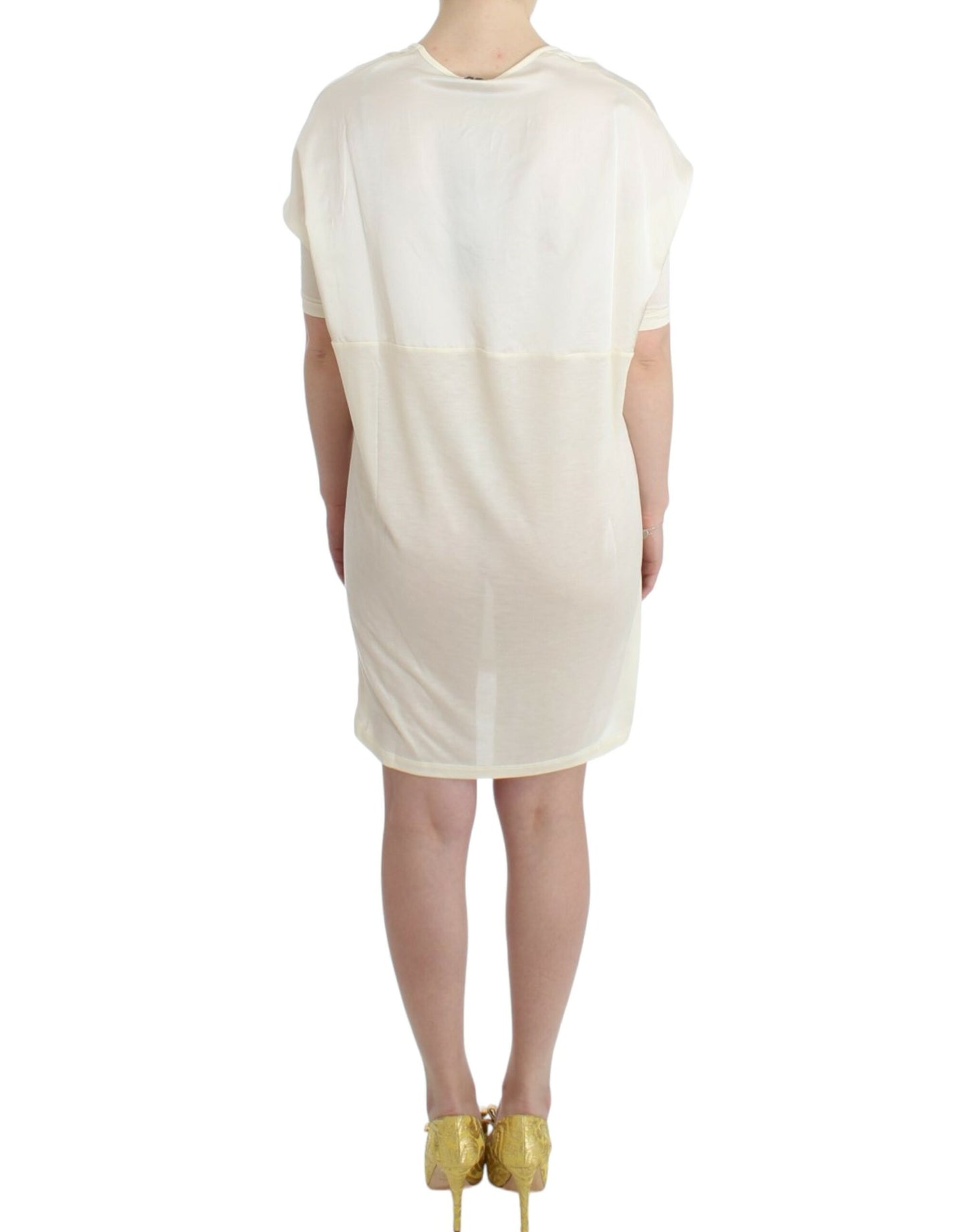 Chic White Modal Above-Knee Dress