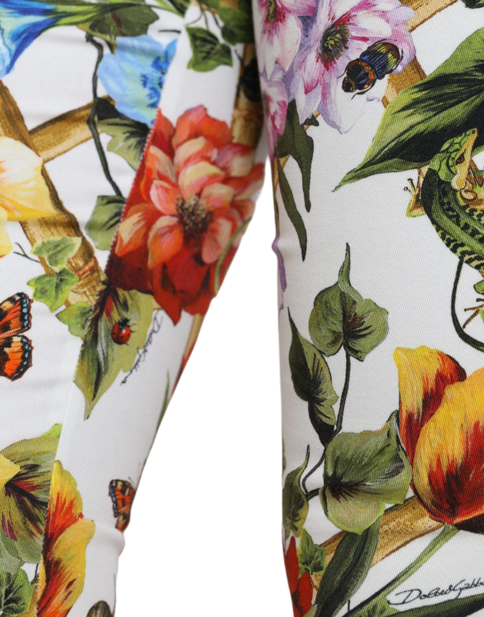 Bloemen hoge taille cropped mode broek