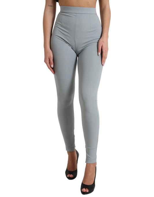 Elegante legging met hoge taille in grijs