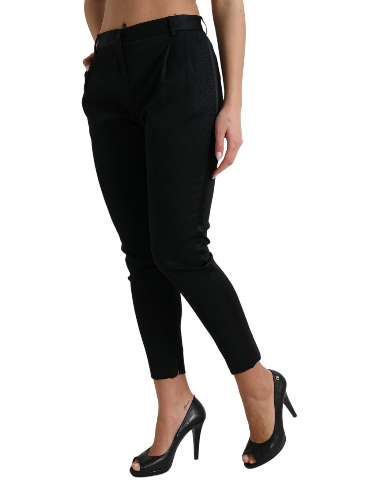 Chic High Waist Skinny Cropped Pants