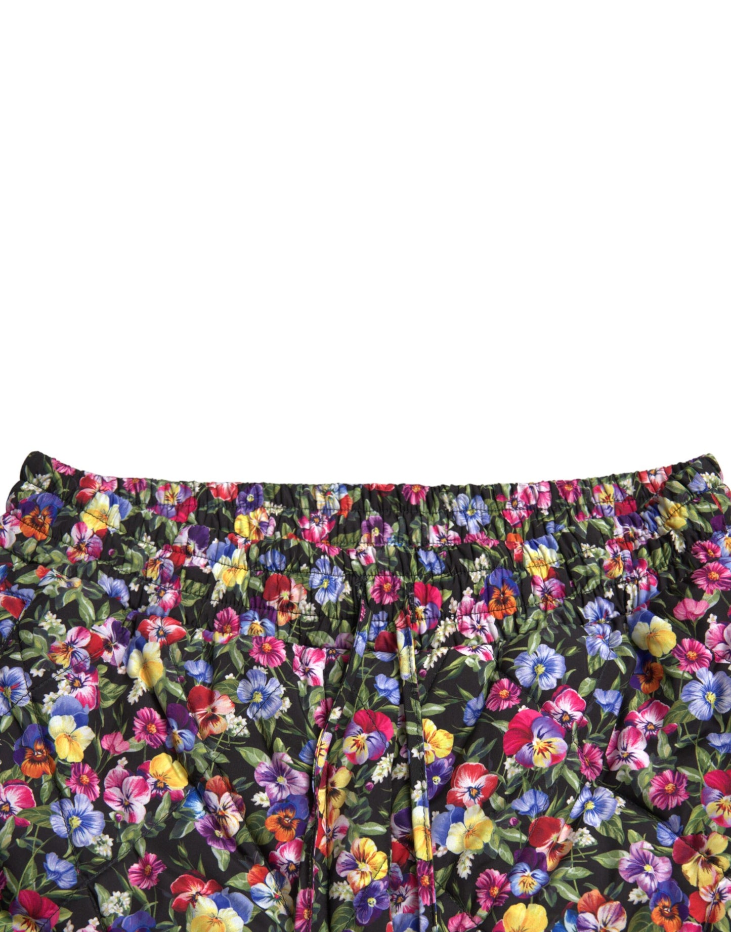 Levendige hoge taille bloemen shorts