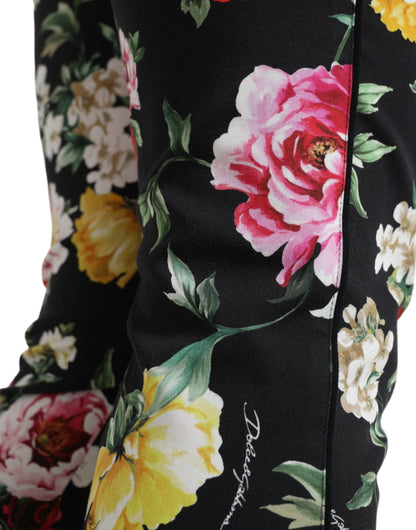 Elegante bloemen mid waist cropped broek