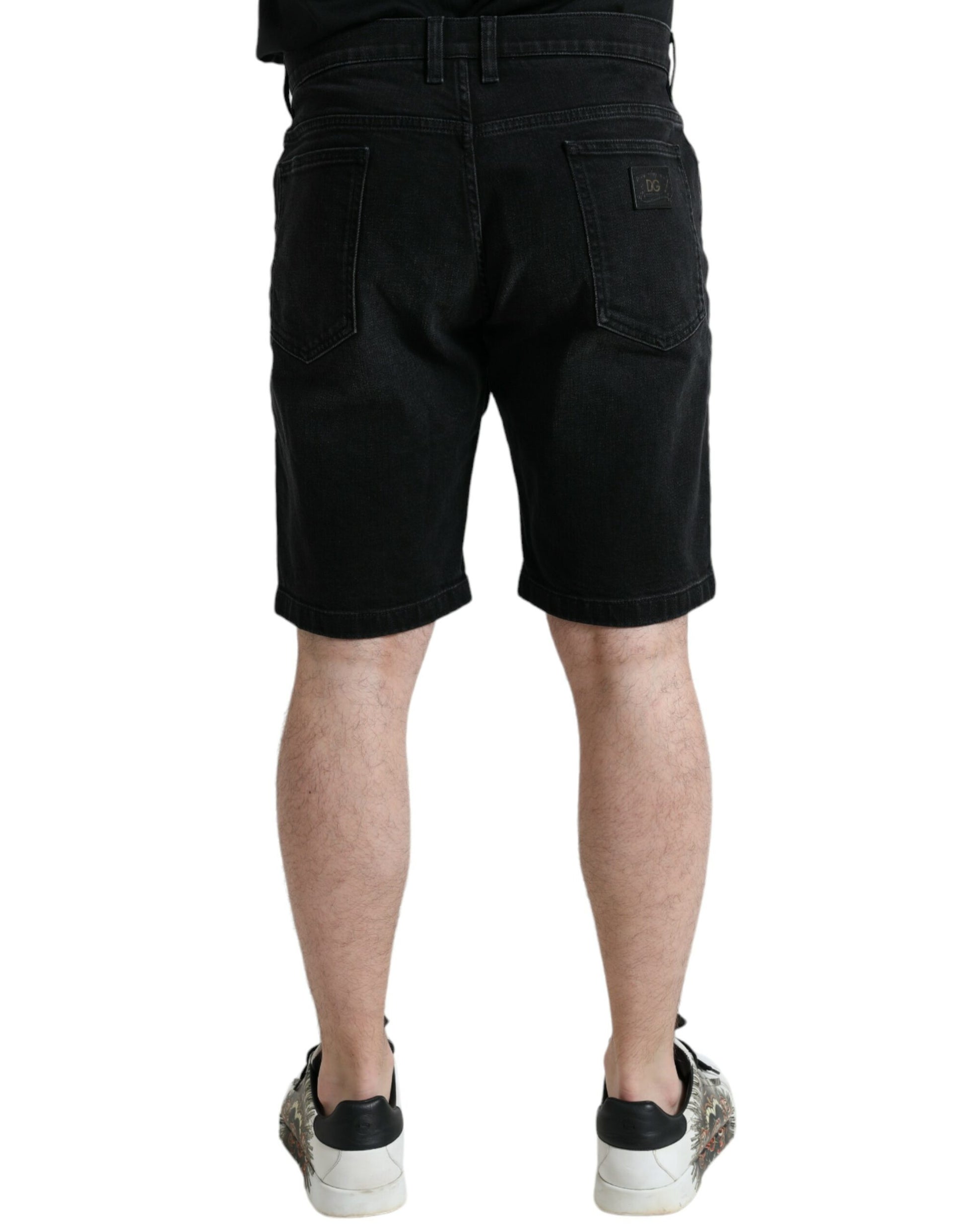 Chique zwarte Bermuda denim shorts