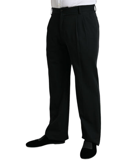 Elegante zwarte wollen pantalon