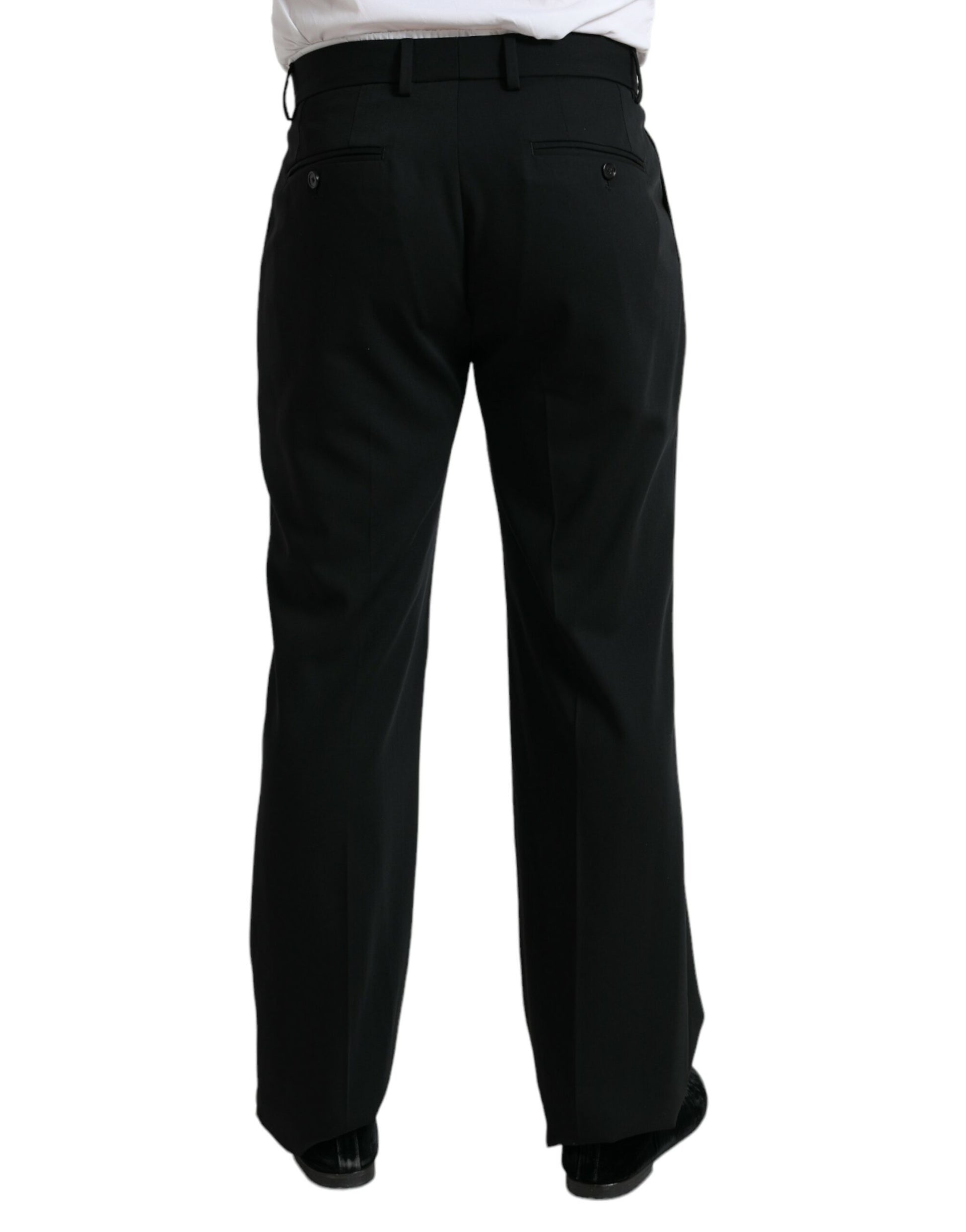 Elegante zwarte wollen pantalon