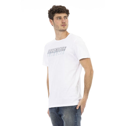 Wit katoenen heren T-shirt