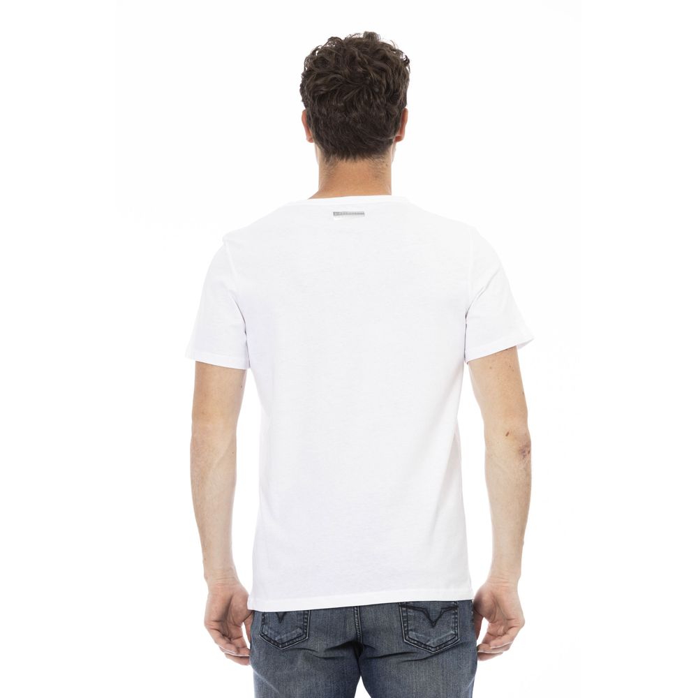 Wit katoenen heren T-shirt