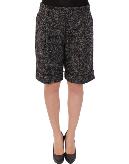 Elegante grijze alpaca-mix shorts