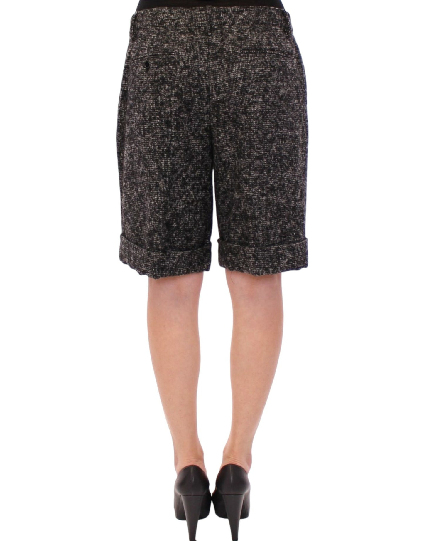 Elegante grijze alpaca-mix shorts