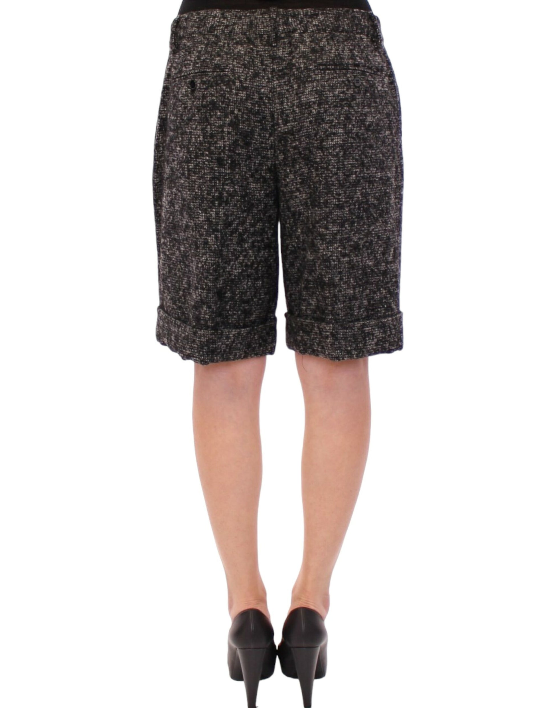 Elegante grijze alpaca-mix shorts