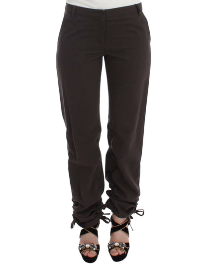 Chique bruine katoenen pantalon