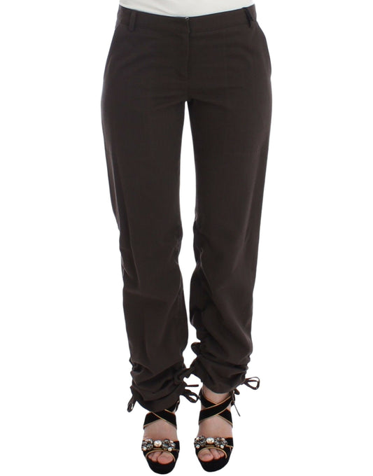 Chique bruine katoenen pantalon