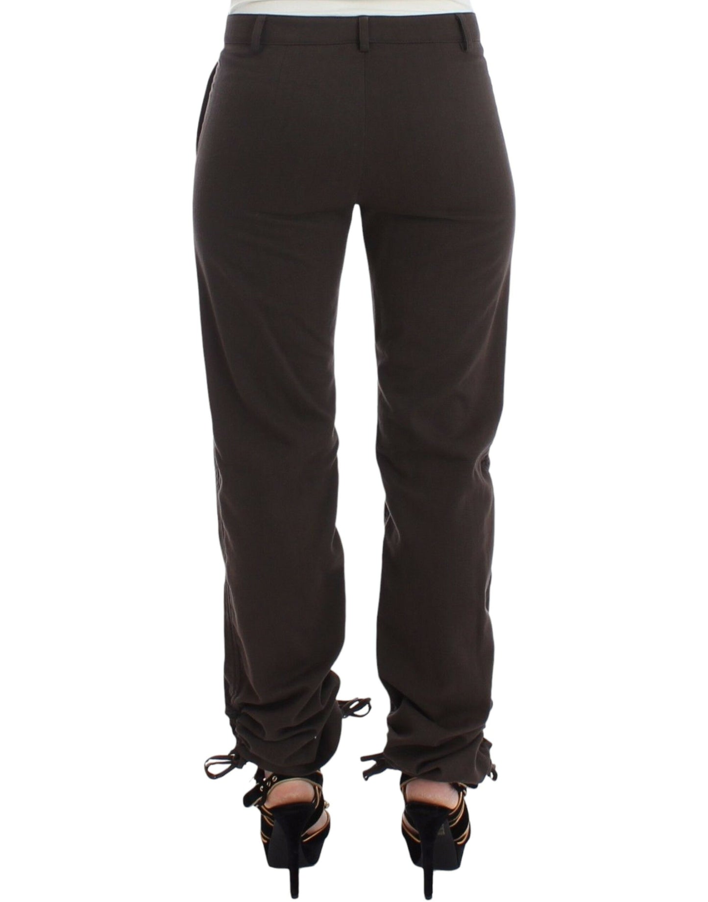 Chique bruine katoenen pantalon