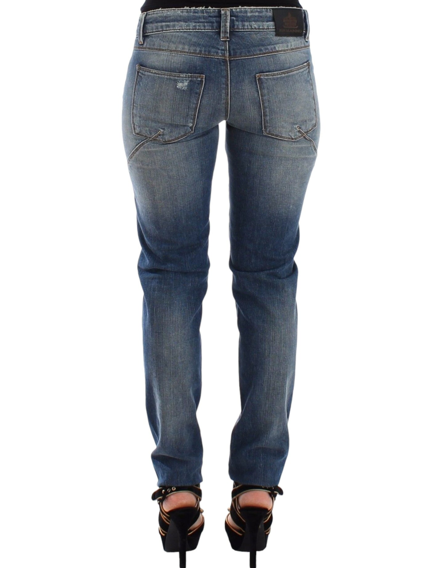 Chique Slim-Fit Blauwe Denim Jeans