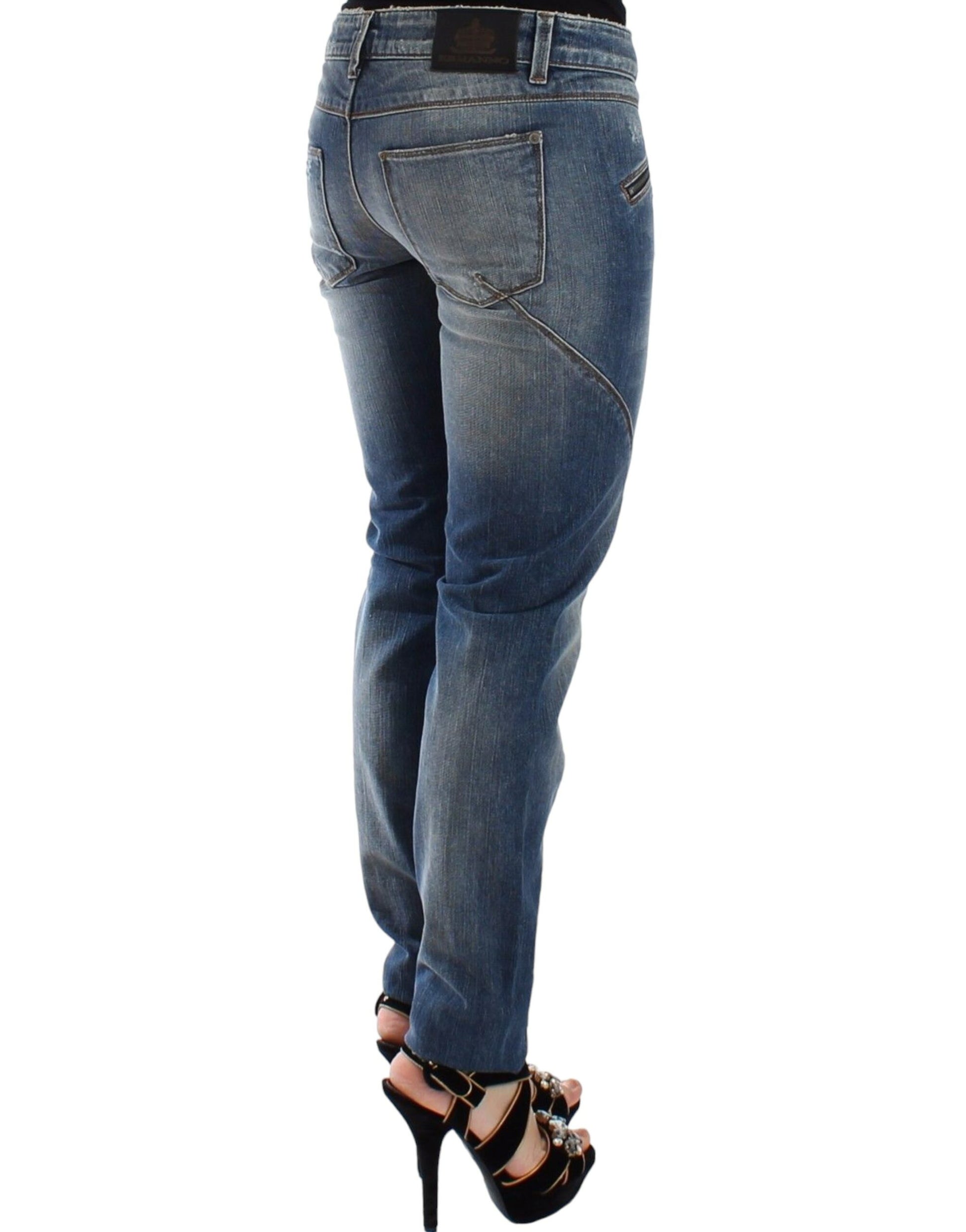 Chique Slim-Fit Blauwe Denim Jeans