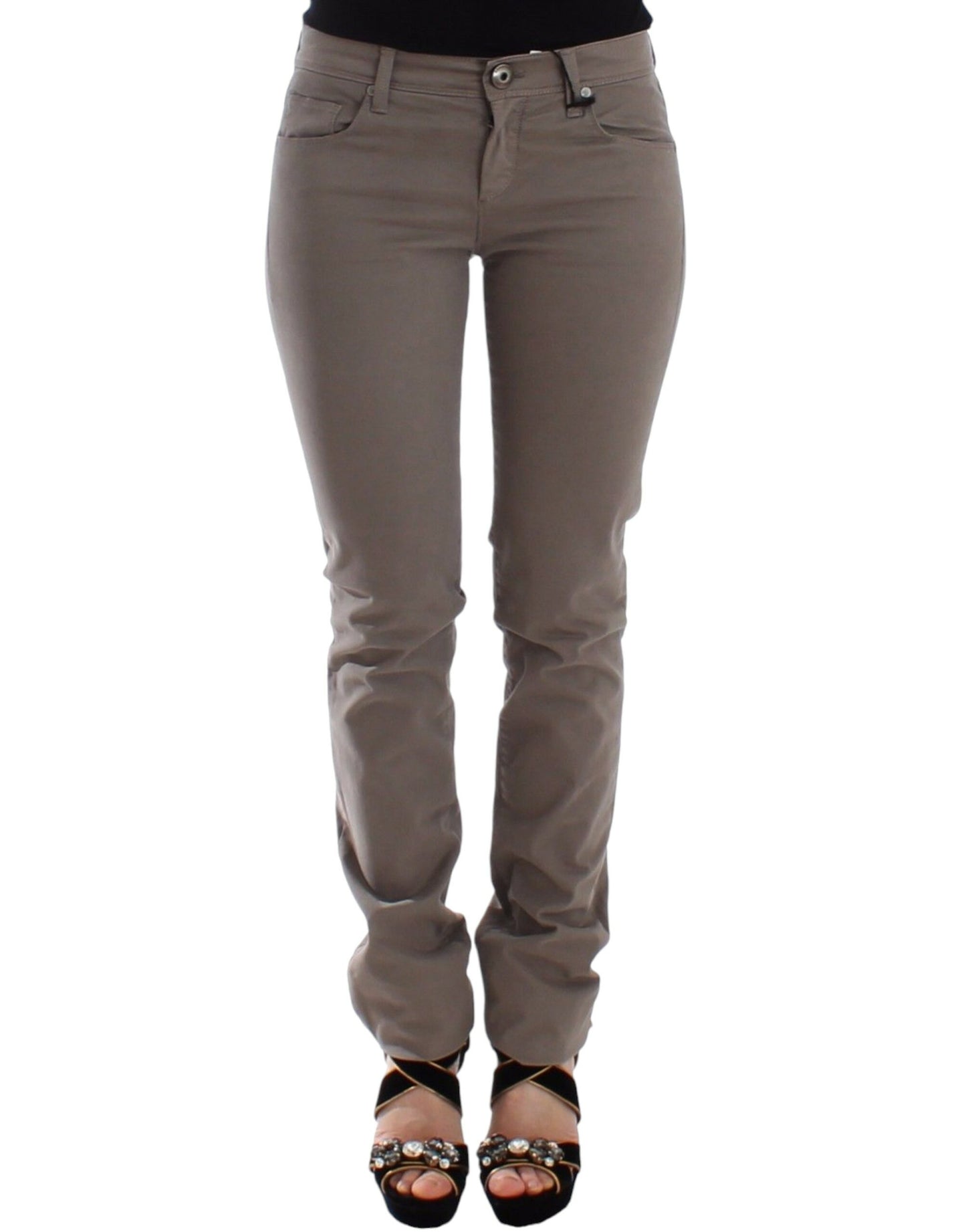 Chique taupe skinny jeans voor een verheven stijl