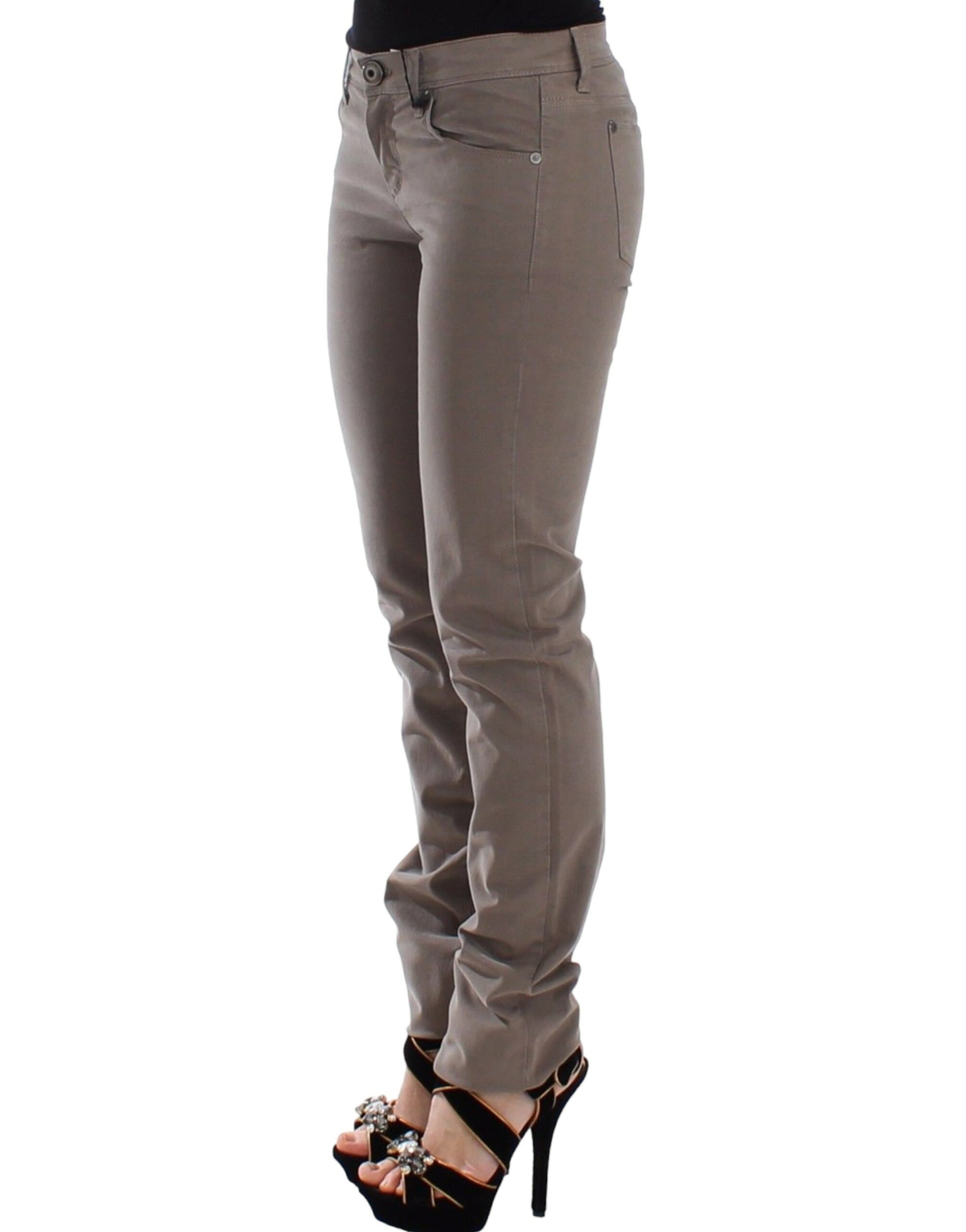 Chique taupe skinny jeans voor een verheven stijl