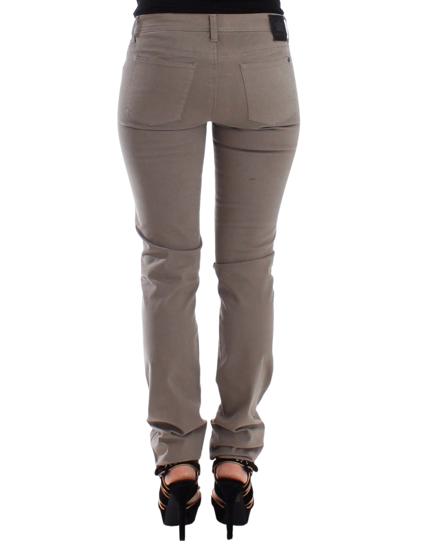 Chique taupe skinny jeans voor een verheven stijl