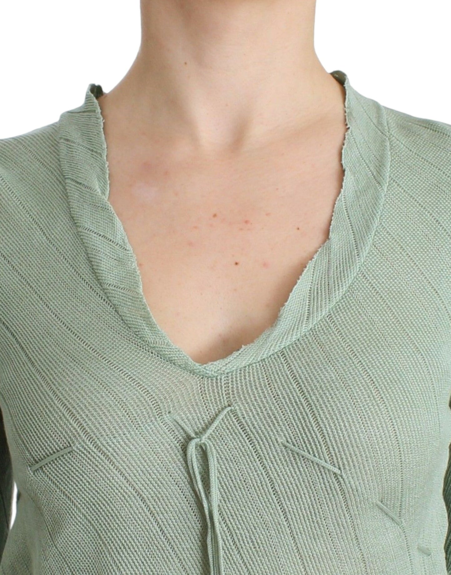 Chique groene gebreide top – Ethereal Elegance