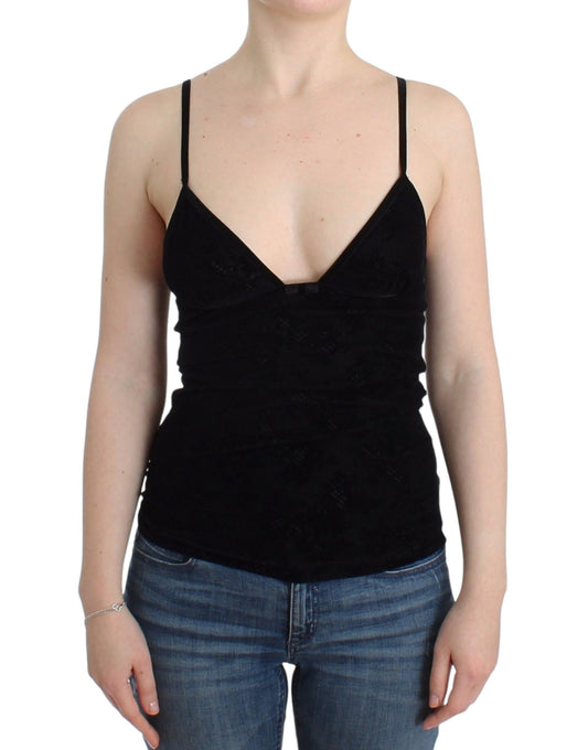 Elegante zwarte cami lingerie top