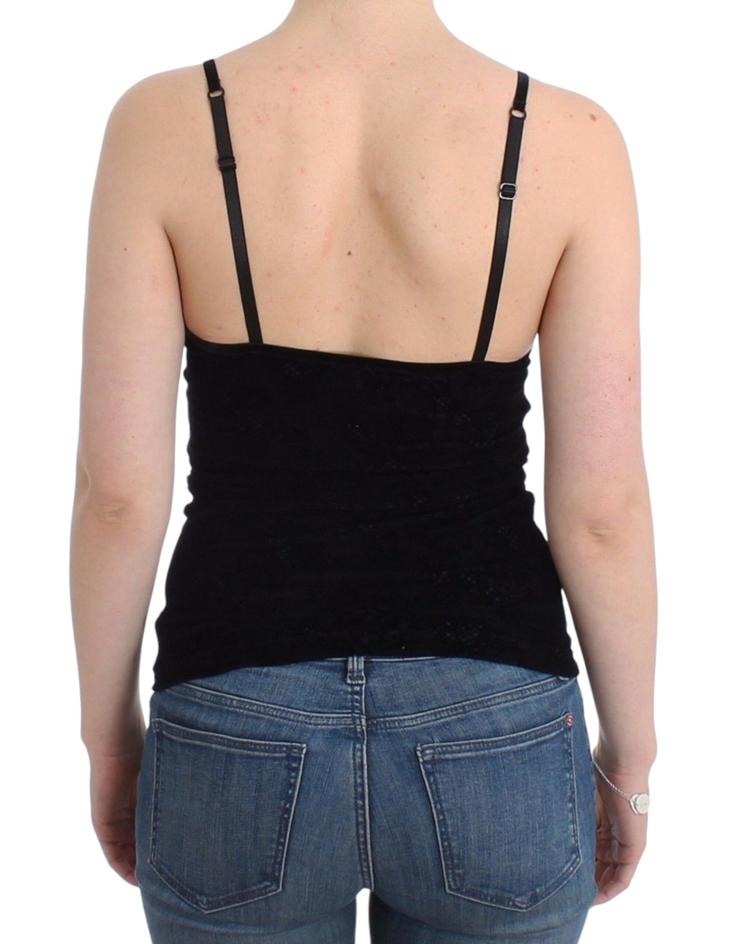 Elegante zwarte cami lingerie top