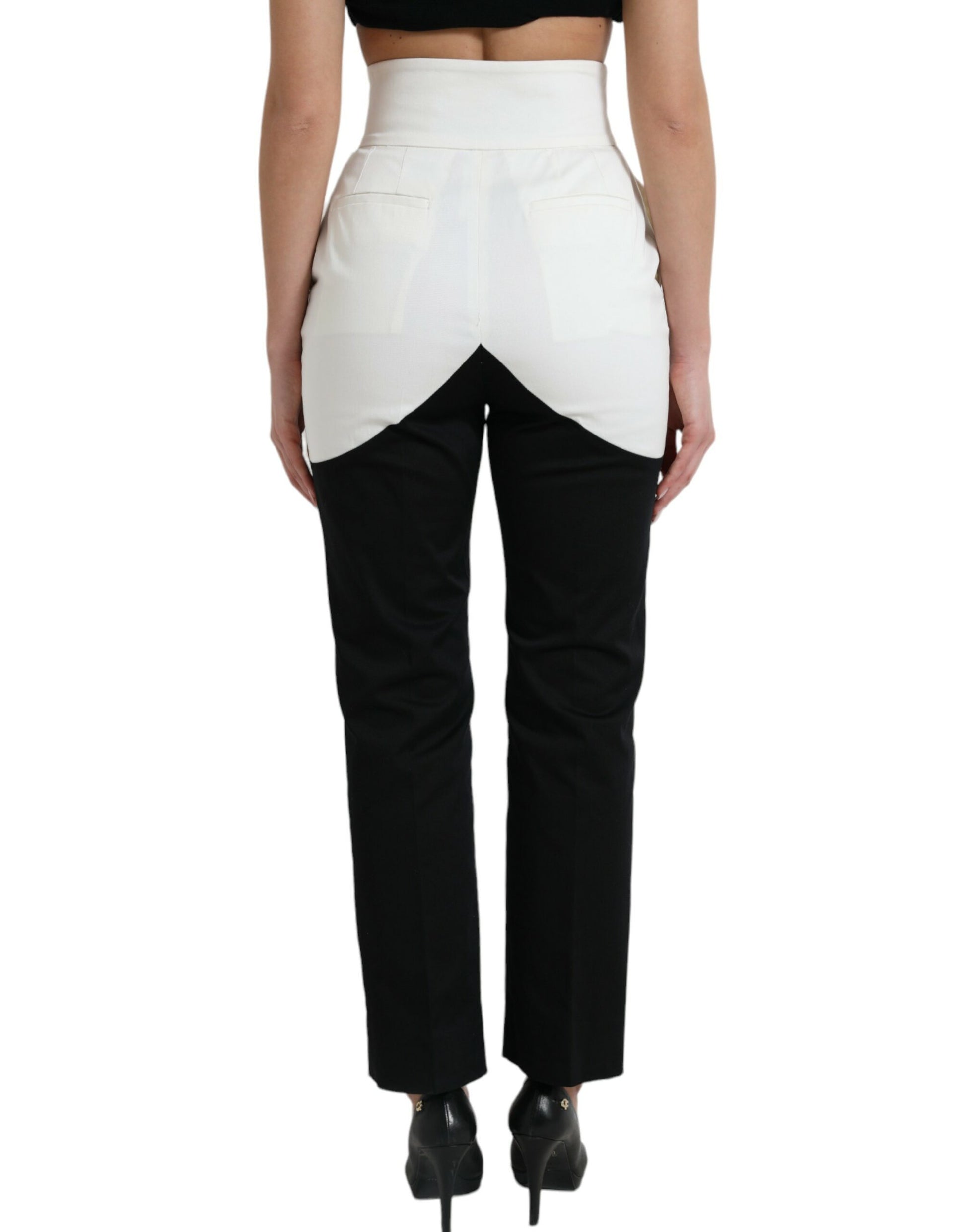 Hoge taille taps toelopende chique broek