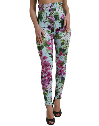 Elegante bloemen high-rise legging broek