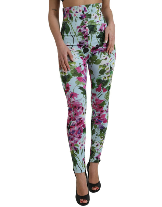 Elegante bloemen high-rise legging broek