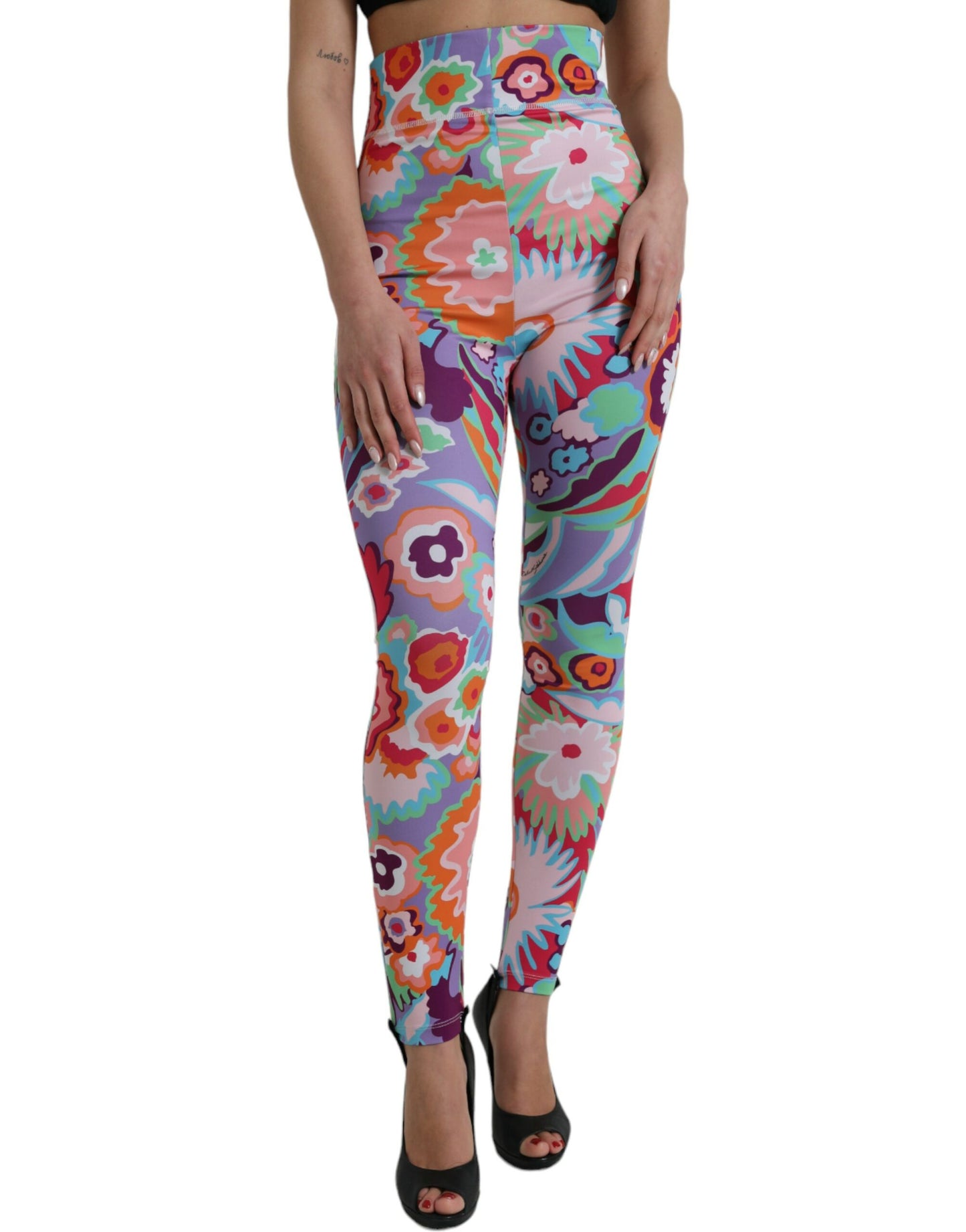 Betoverende legging met hoge taille en bloemenprint