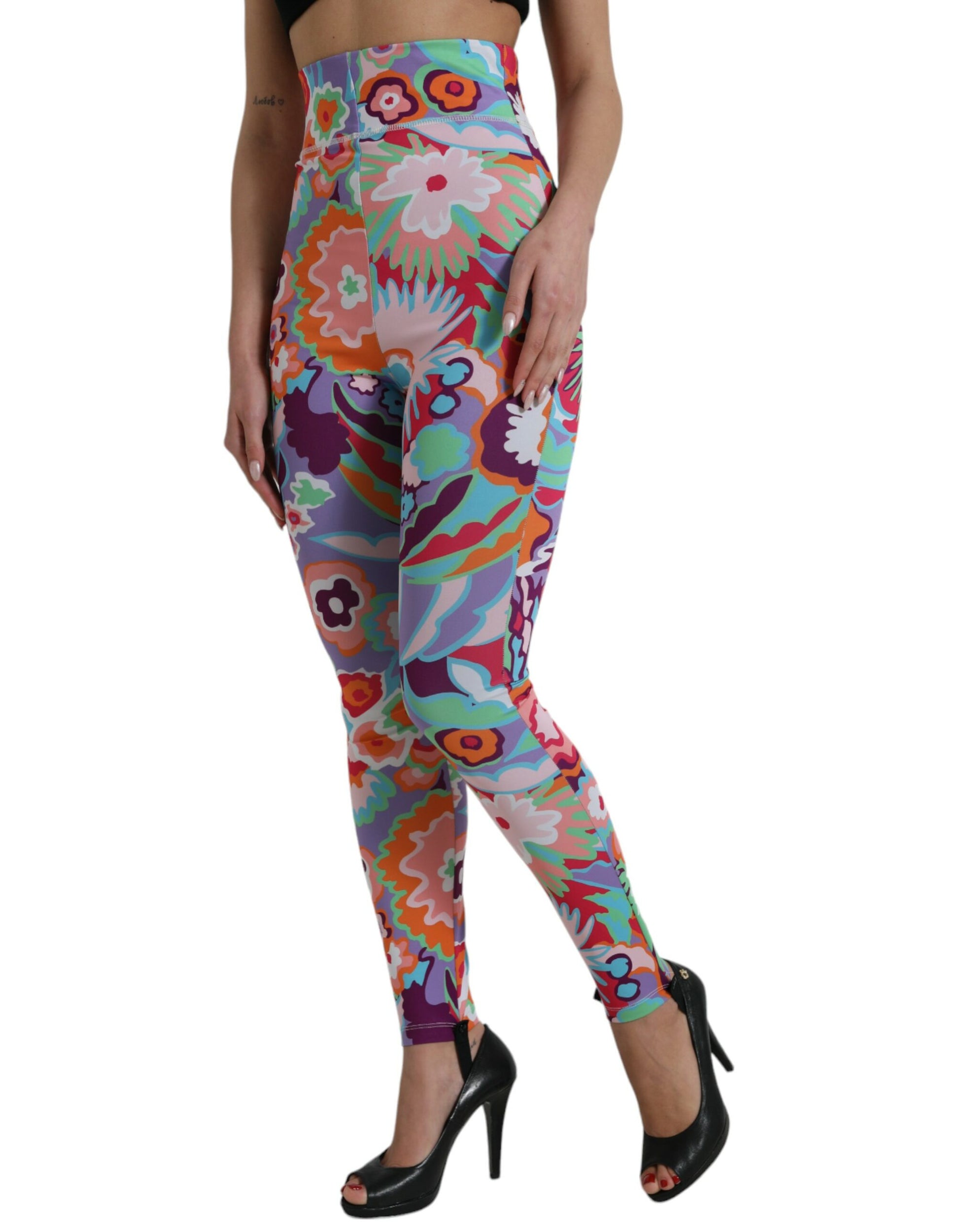 Betoverende legging met hoge taille en bloemenprint