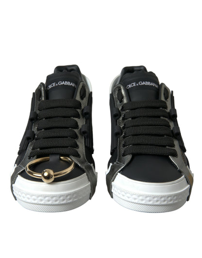 Elegante lage sneakers van kalfsleer