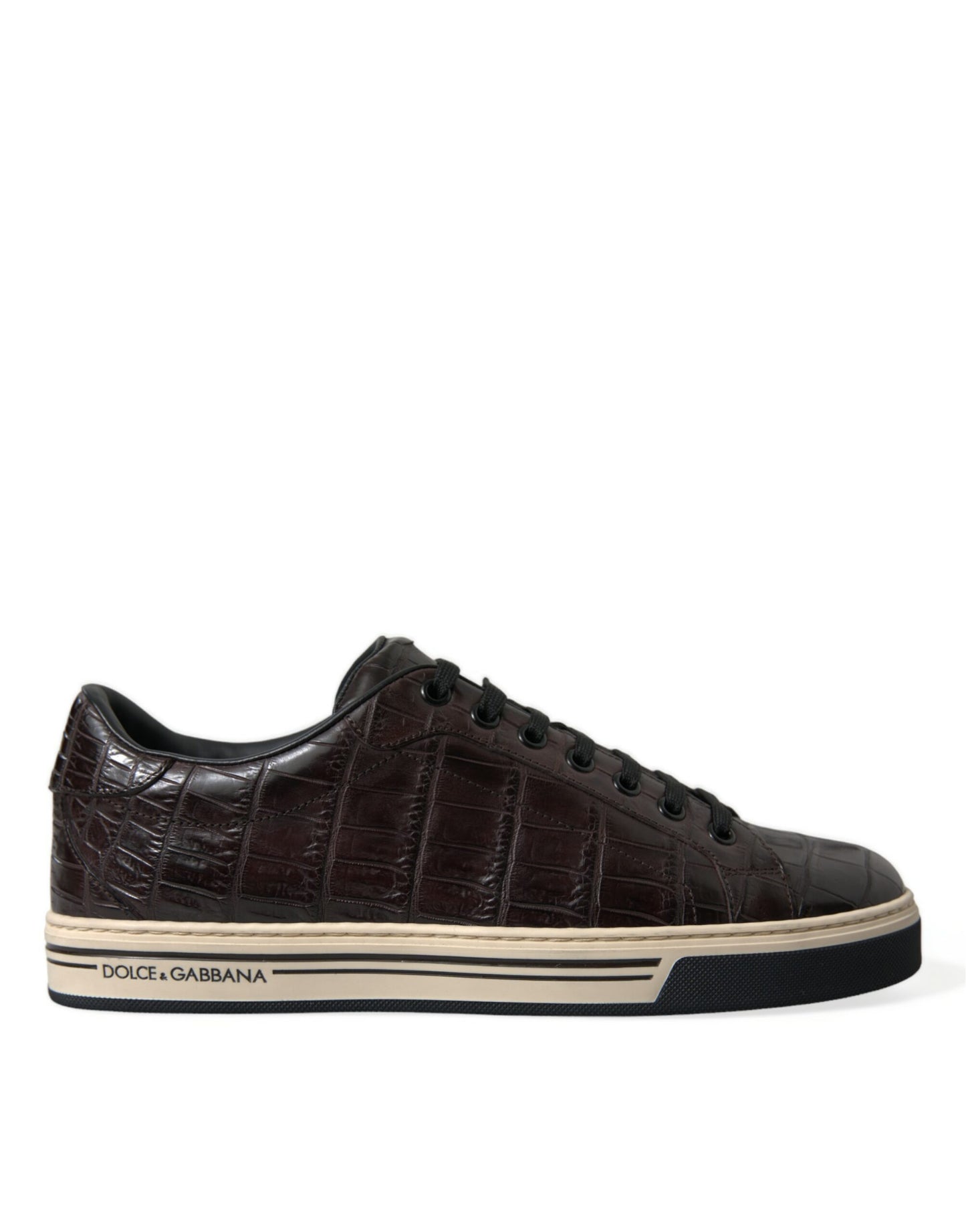 Elegante exotische leren lage sneakers