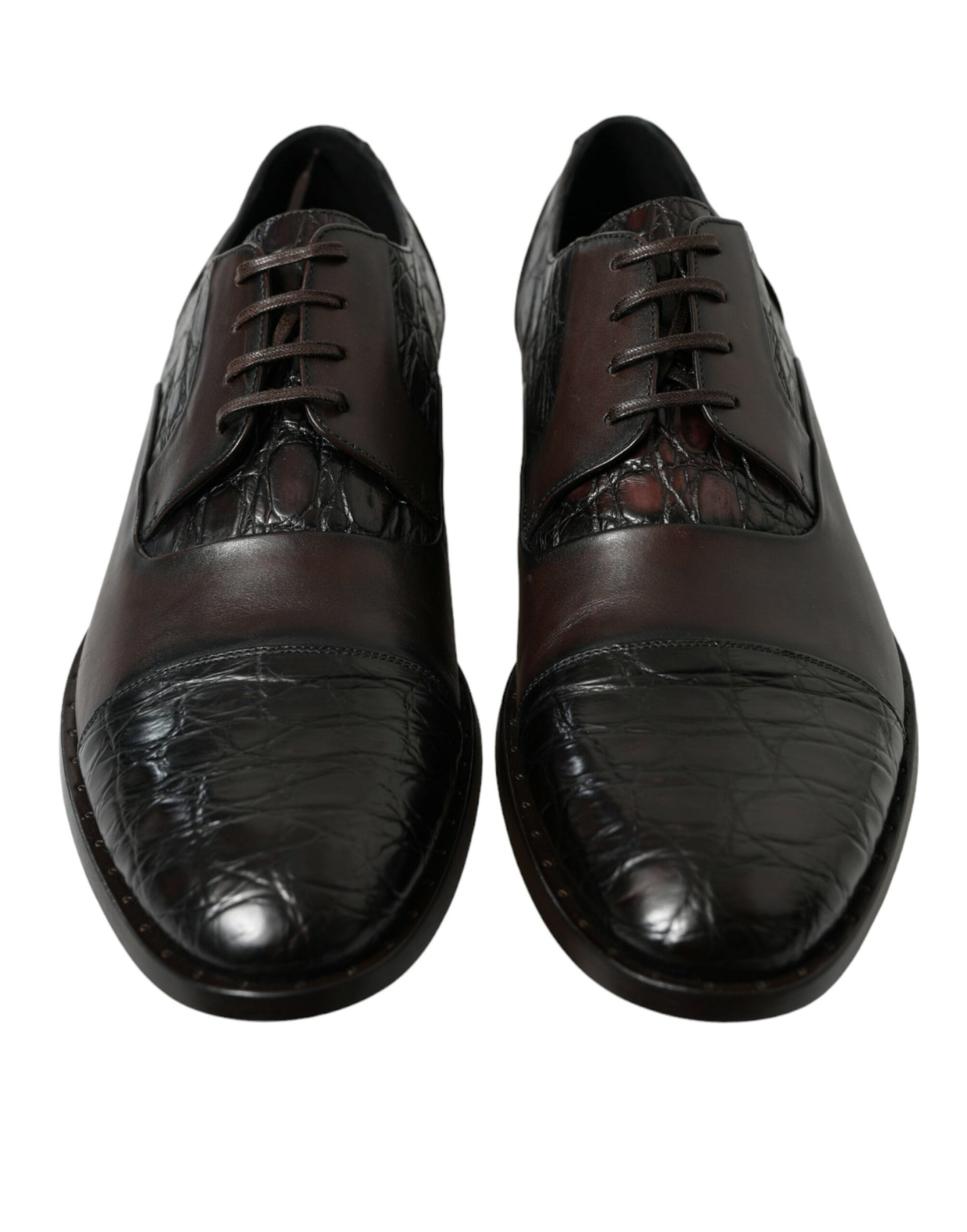 Elegante bruine formele derby-jurkschoenen