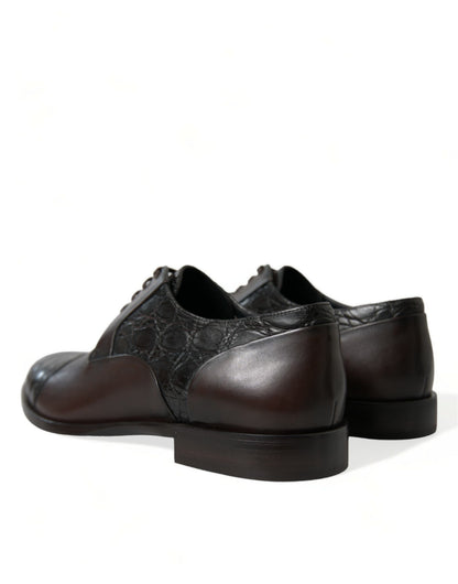 Elegante bruine formele derby-jurkschoenen